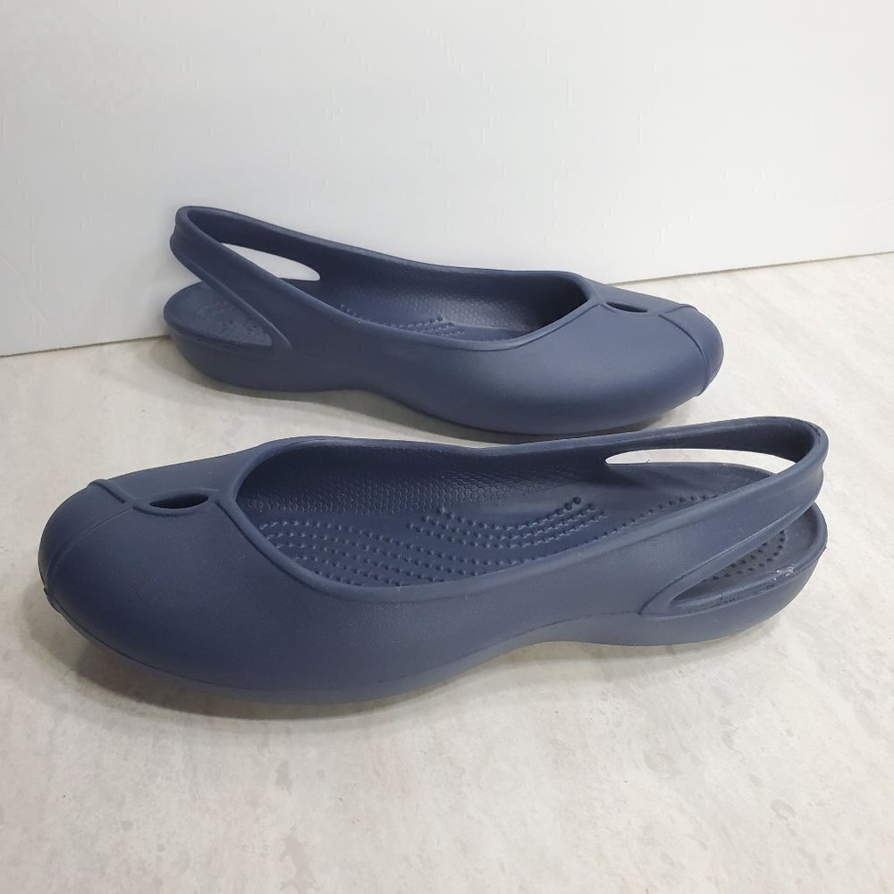 Crocs Olivia II Slip on Ballet Flats Size 6 Navy blue Shoes Casual Minimalist